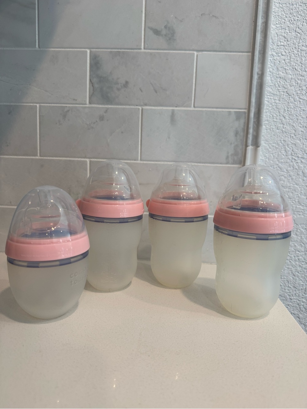 Lot of 4 Comotomo Baby Bottles